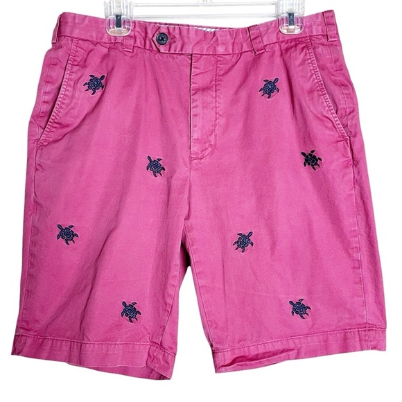 Brooks Brothers Men’s Size 34 Red Sea Turtle Print 10” Bermuda Shorts Cotton - Picture 7 of 7